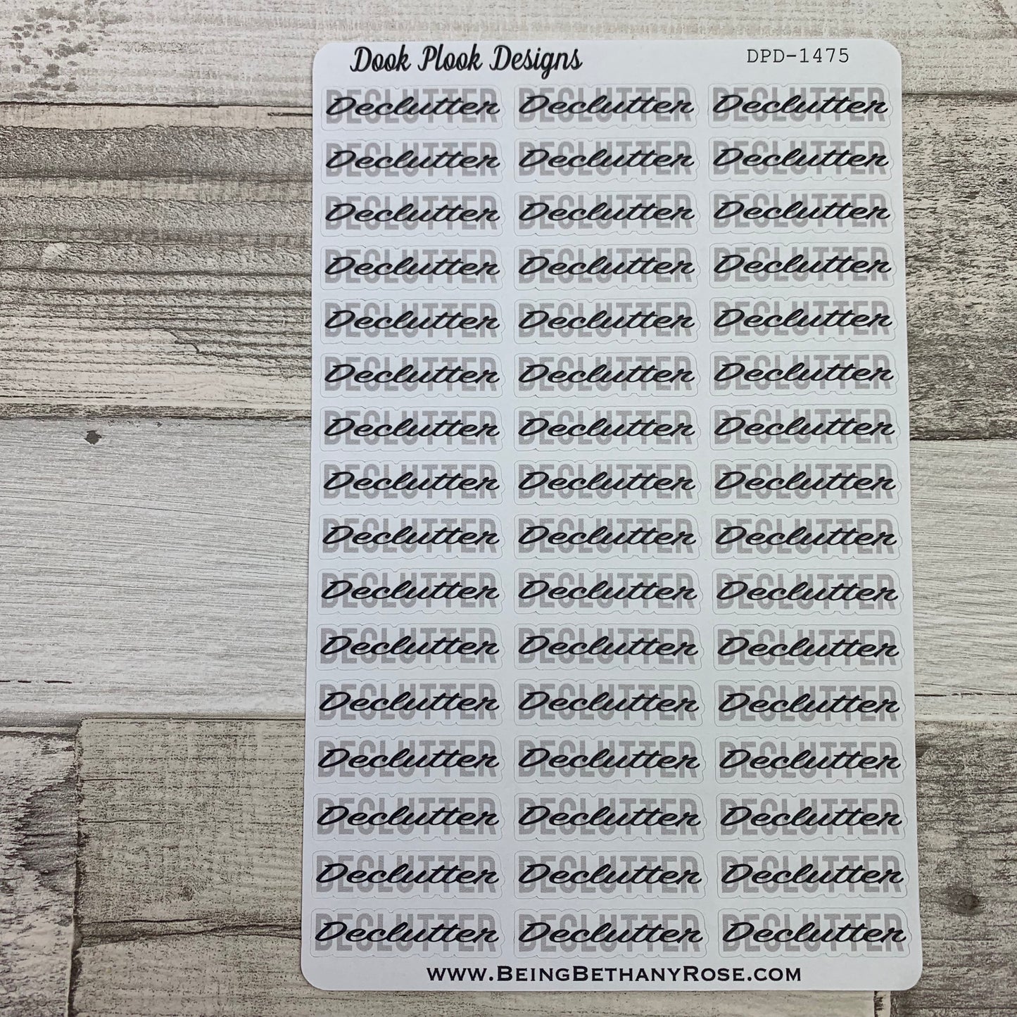 Word stickers - Declutter  (DPD1475)