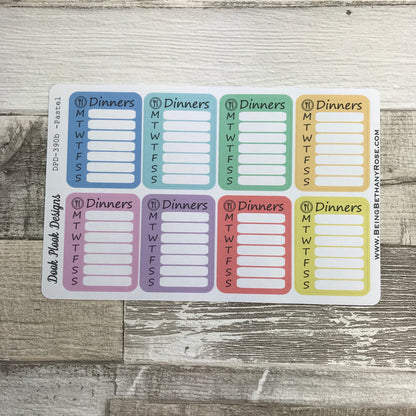 Weekly dinner / food / meal planning  stickers (DPD390)