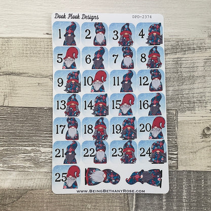Gonk Countdown / Advent stickers (DPD2374)