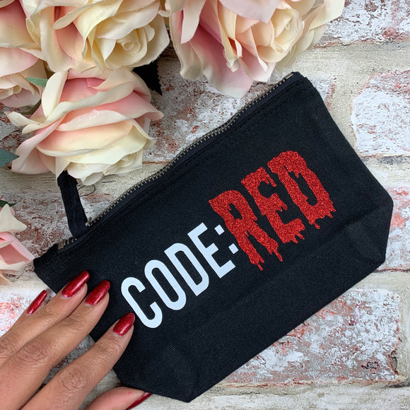 Code: Red - Tampon, pad, sanitary bag / Period Pouch