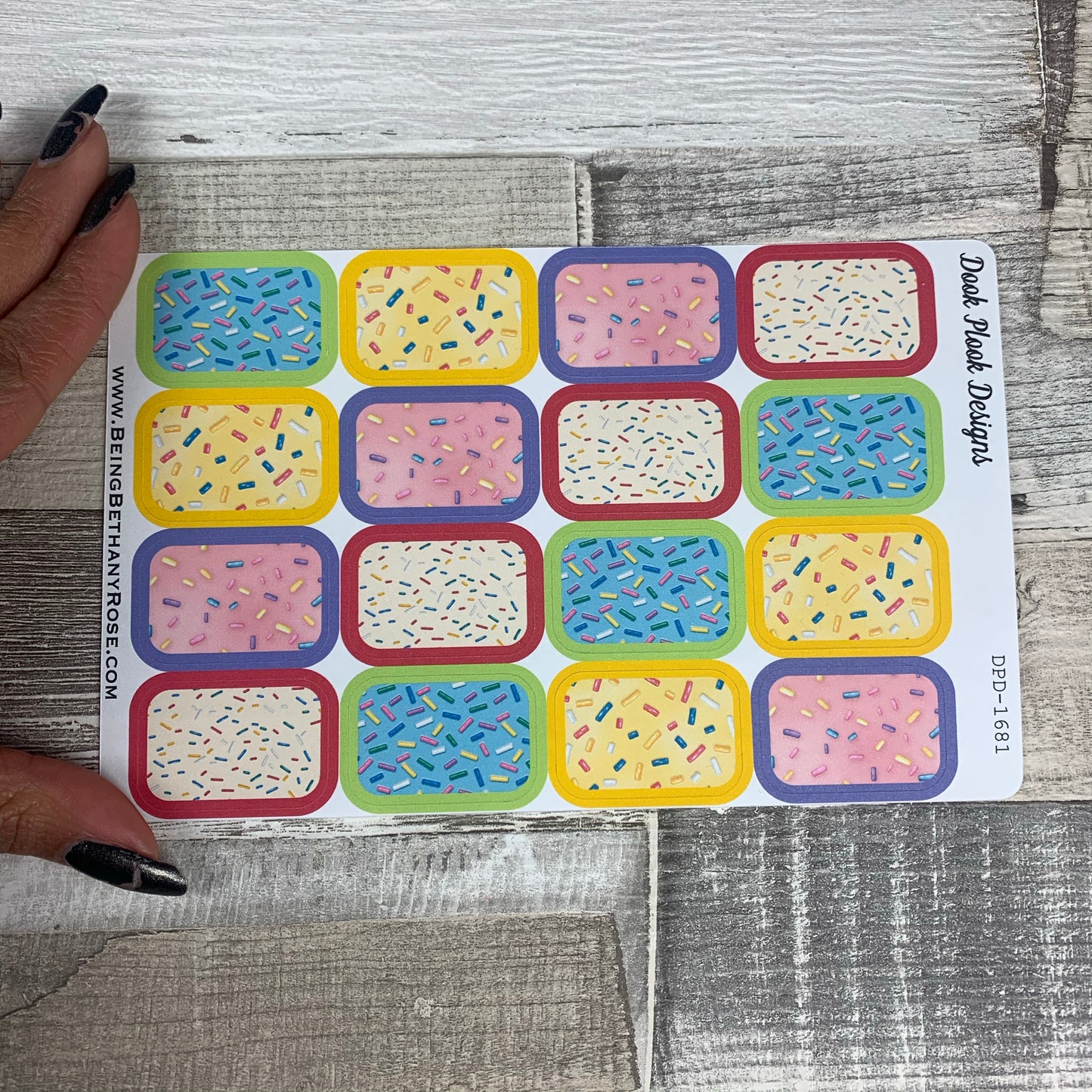 Sprinkles half box stickers (DPD1681)