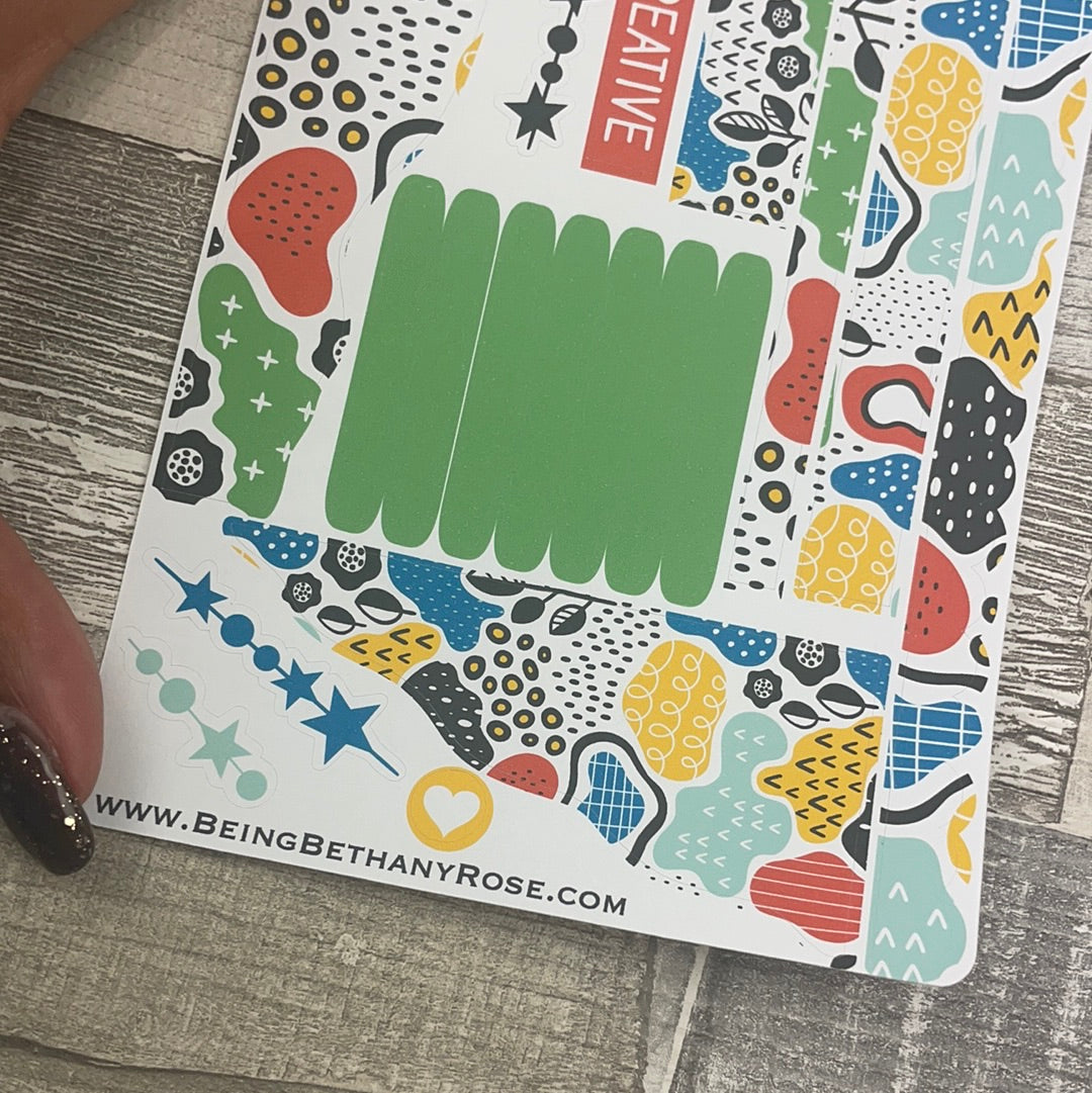 (0557) Passion Planner Daily Wave stickers - Creative