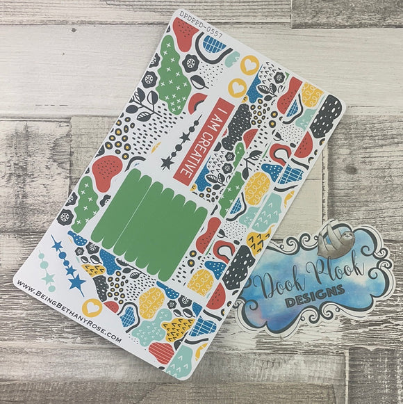 (0557) Passion Planner Daily Wave stickers - Creative