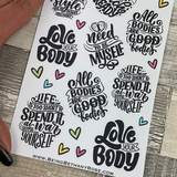 Body Positive Quotes Stickers (DPD2073)