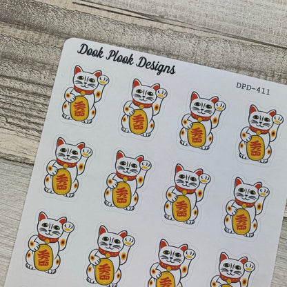 Lucky waving cat stickers (DPD411)