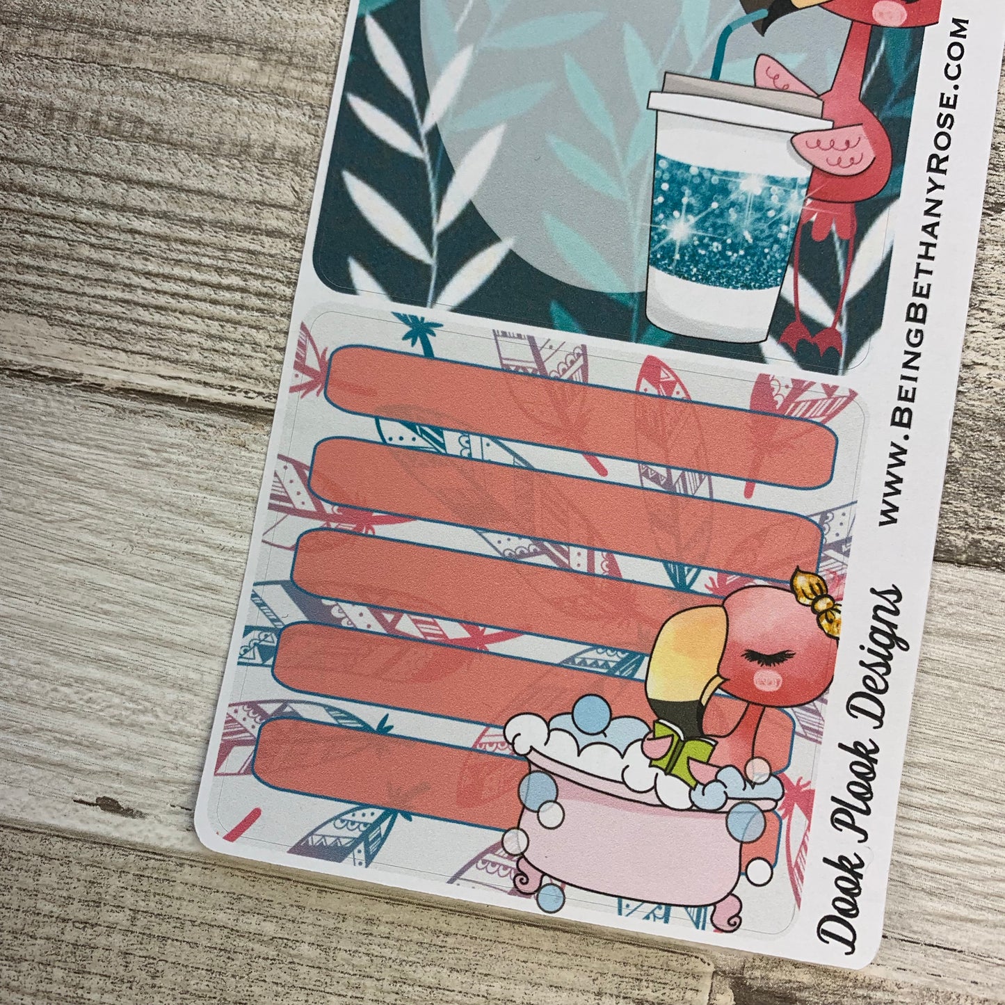 Erin Condren Month Note Pages (Frankie the Flamingo)
