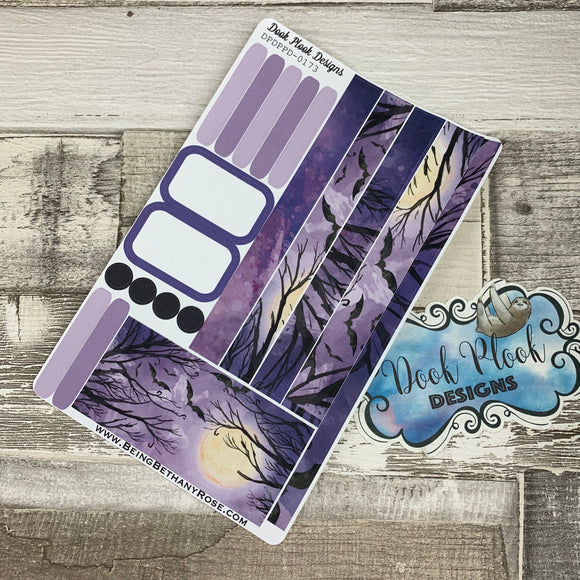 (0173) Passion Planner Daily stickers - Purple Bats