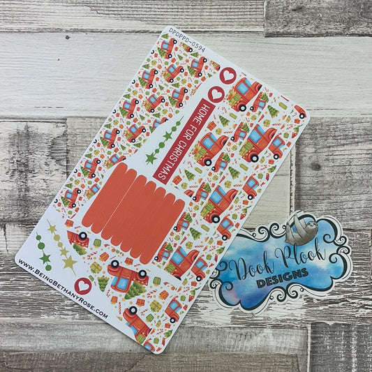 (0594) Passion Planner Daily Wave stickers - Red Truck