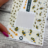 (0710) Passion Planner Daily Wave stickers - Belinda Real Bee