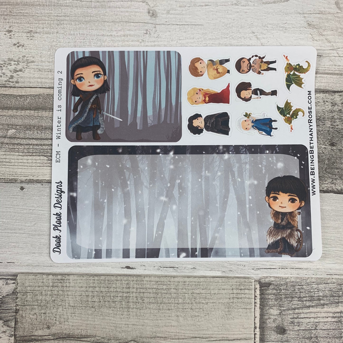 Erin Condren Month Note Pages (Winter is coming)
