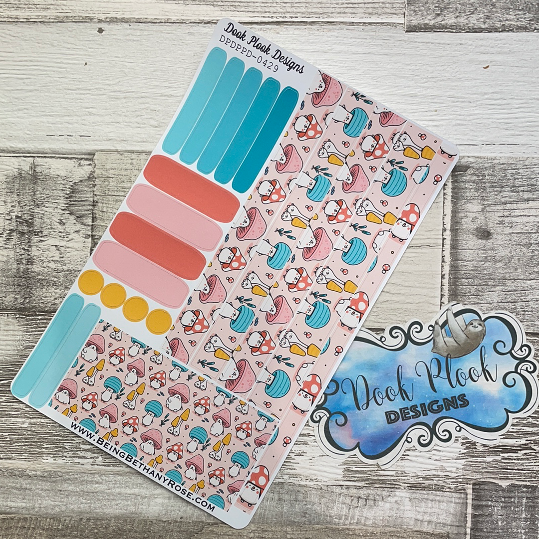 (0429) Passion Planner Daily stickers - Cute Shroom