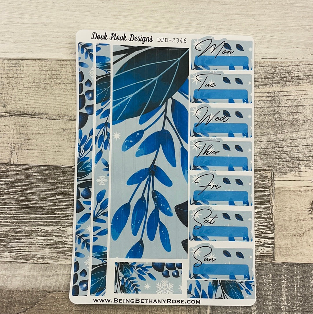 One sheet week medium passion planner stickers - Snowflakes and Leaves (DPD2346)