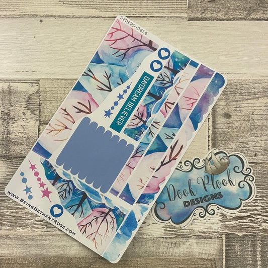 (0616) Passion Planner Daily Wave stickers - winter woods