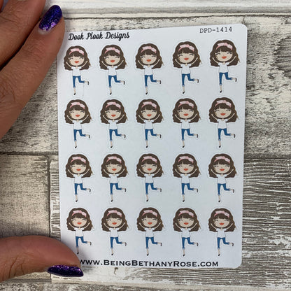 White Woman - Happy / Cheer Stickers (DPD1414)