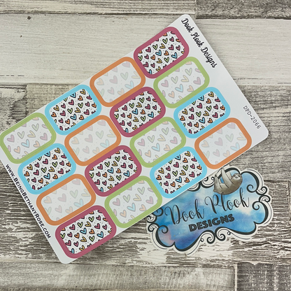 Bold Hearts half box stickers (DPD2066)