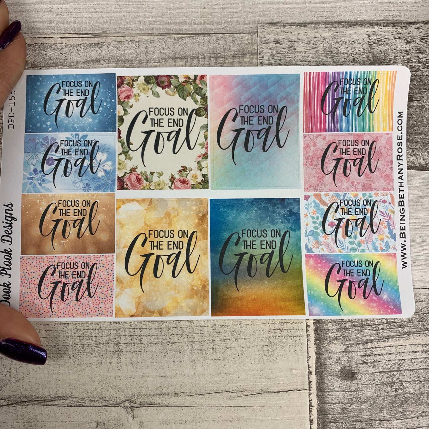 Focus on the end goal / motivational stickers for Erin Condren(DPD1559)