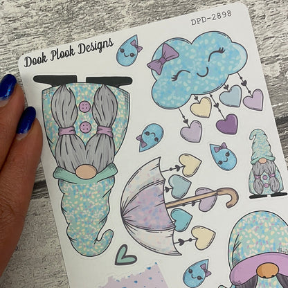 Bliss April Shower Character Stickers Journal planner stickers (DPD2898)