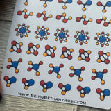 Science Atom stickers (DPD1182)