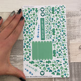 (0637) Passion Planner Daily Wave stickers - Quinn Green hearts