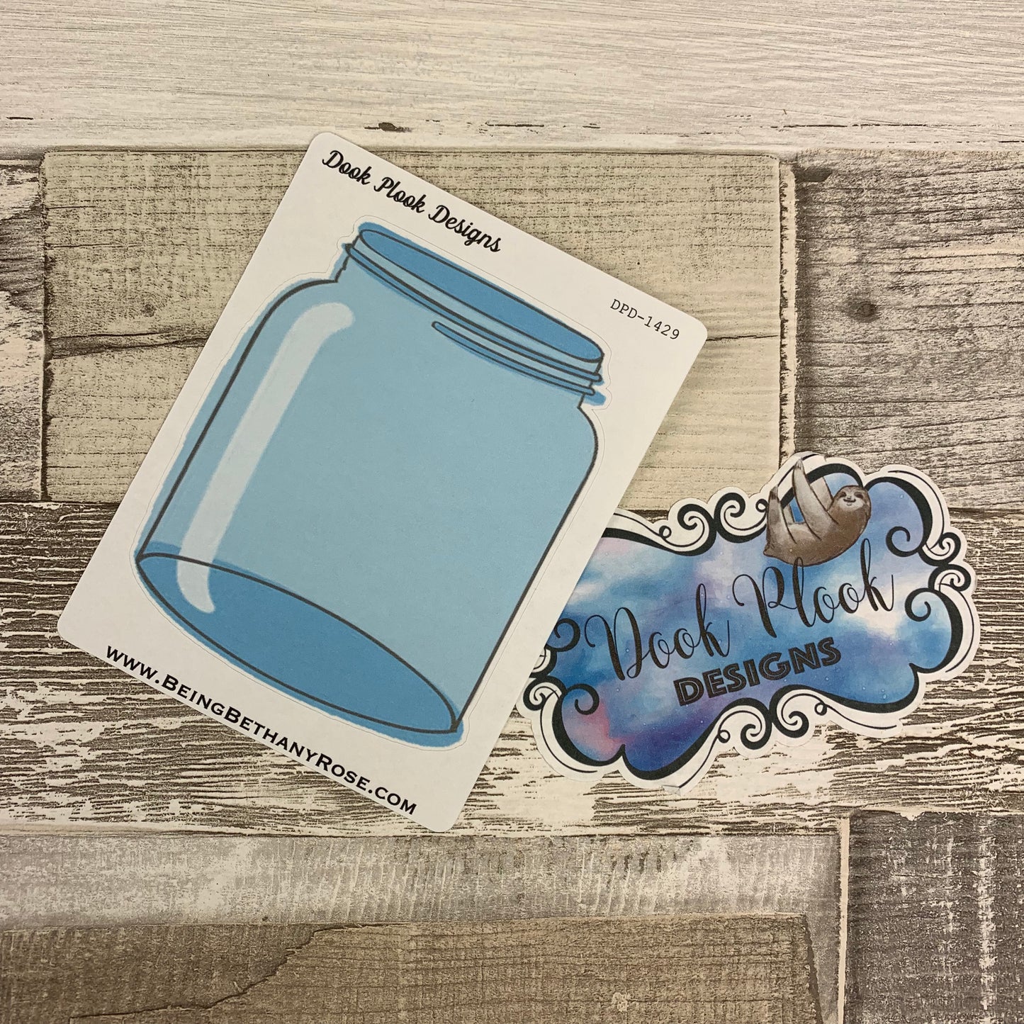 Large mason jar sticker (DPD1429)