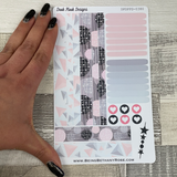 (380) Passion Planner Daily Compact stickers - Pink Shapes