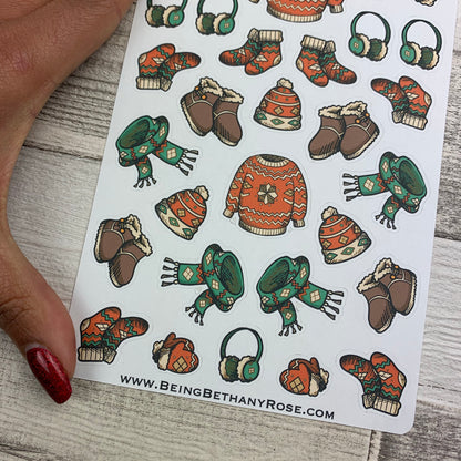 Winter clothes stickers (DPD1497)