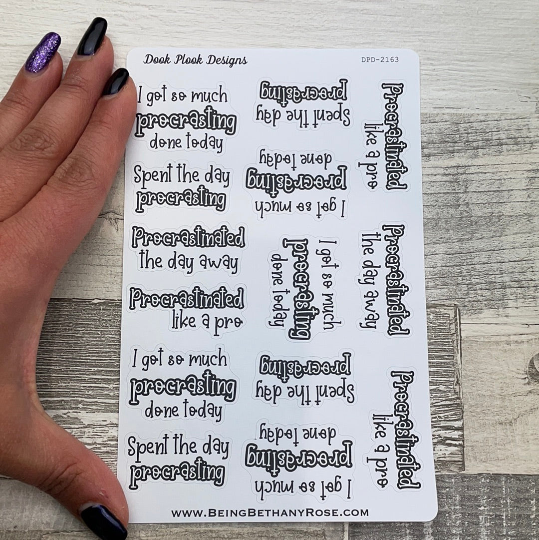 Procrastinating Quotes Stickers (DPD2163)