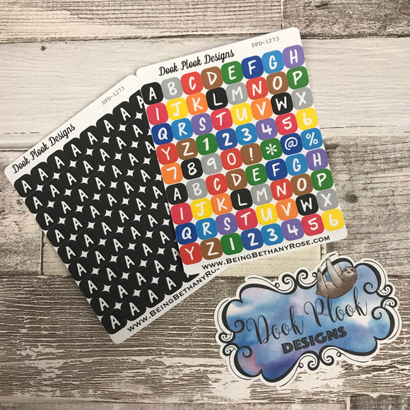 Initial / letter (choose letter and colour)stickers (DPD1273)