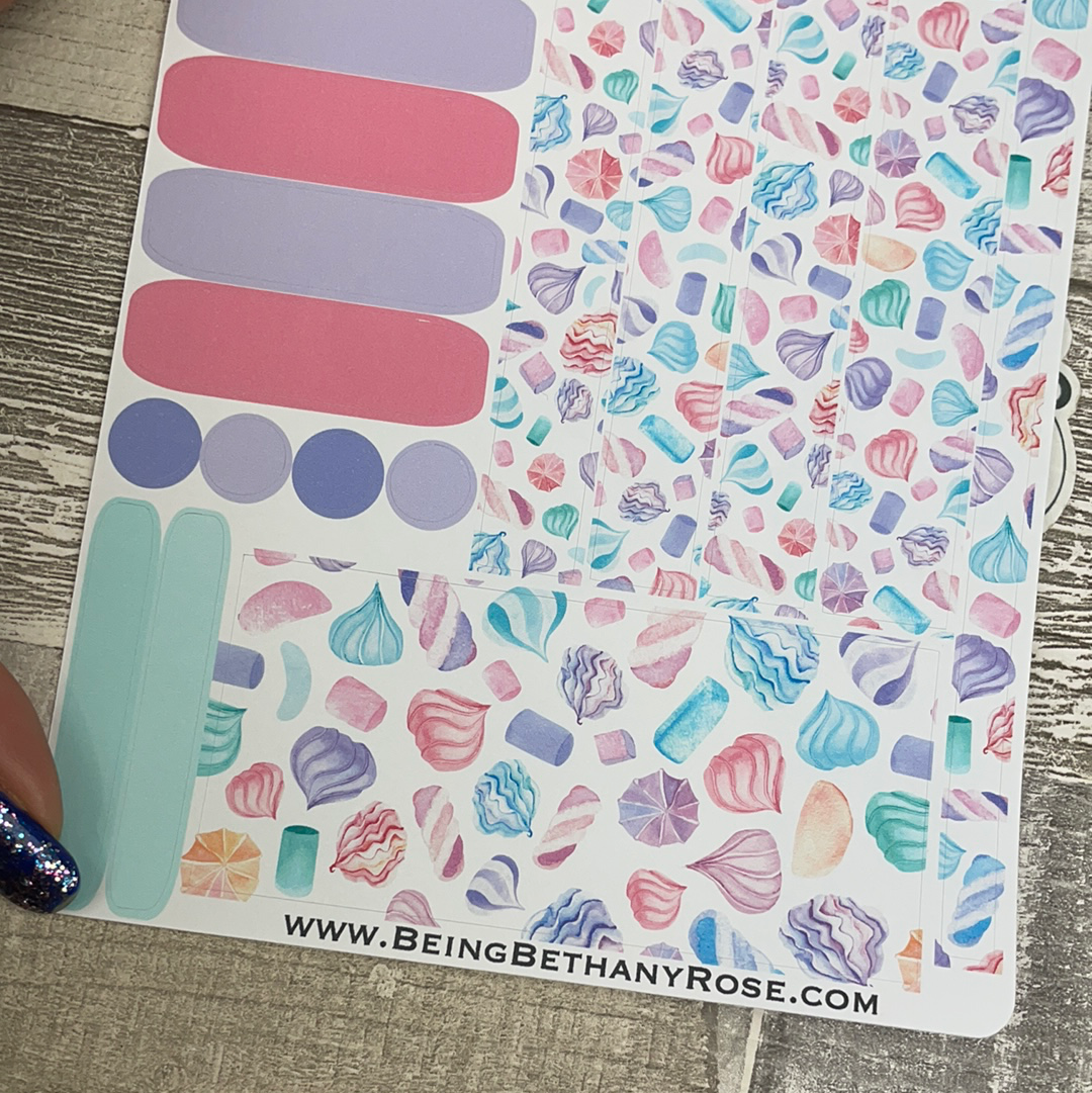 (0338) Passion Planner Daily stickers - candy swirl