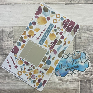 (0566) Passion Planner Daily Wave stickers - Merlot