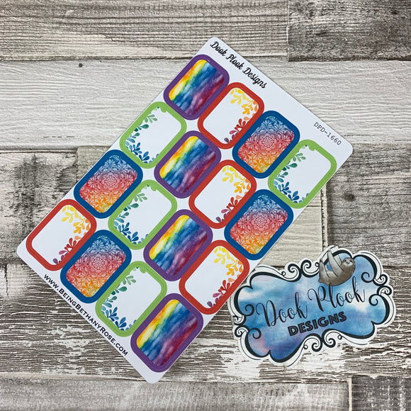 Rainbow half box stickers (DPD1662)