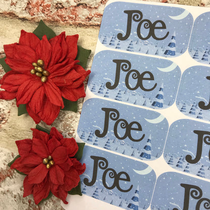 Personalised kids / adults Christmas Present Labels. (29 landscape)