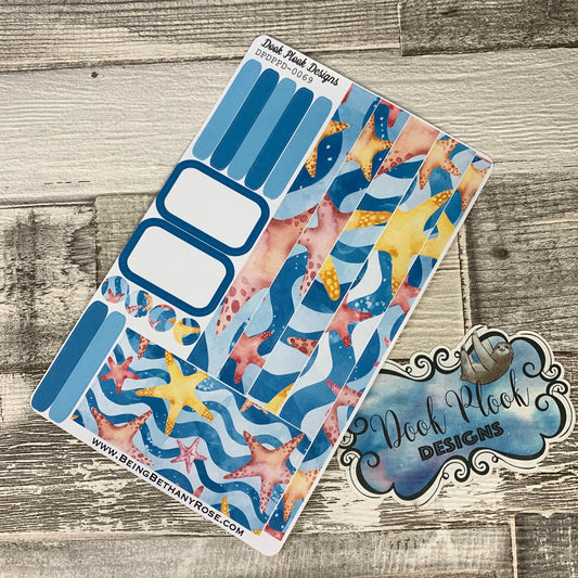 (0069) Passion Planner Daily stickers - Starfish