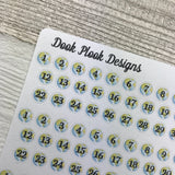Globe date dots(2 sizes) stickers (DPD1349)
