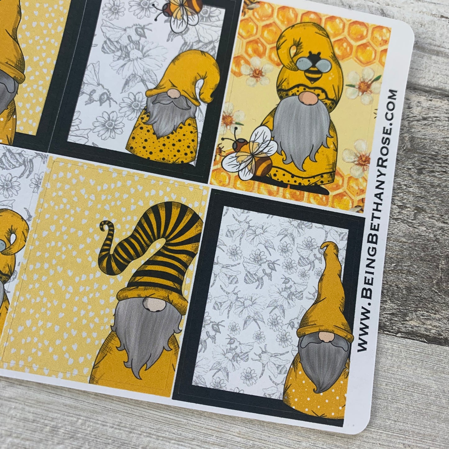 Bee Gonk full box stickers for Erin Condren(DPD1594)