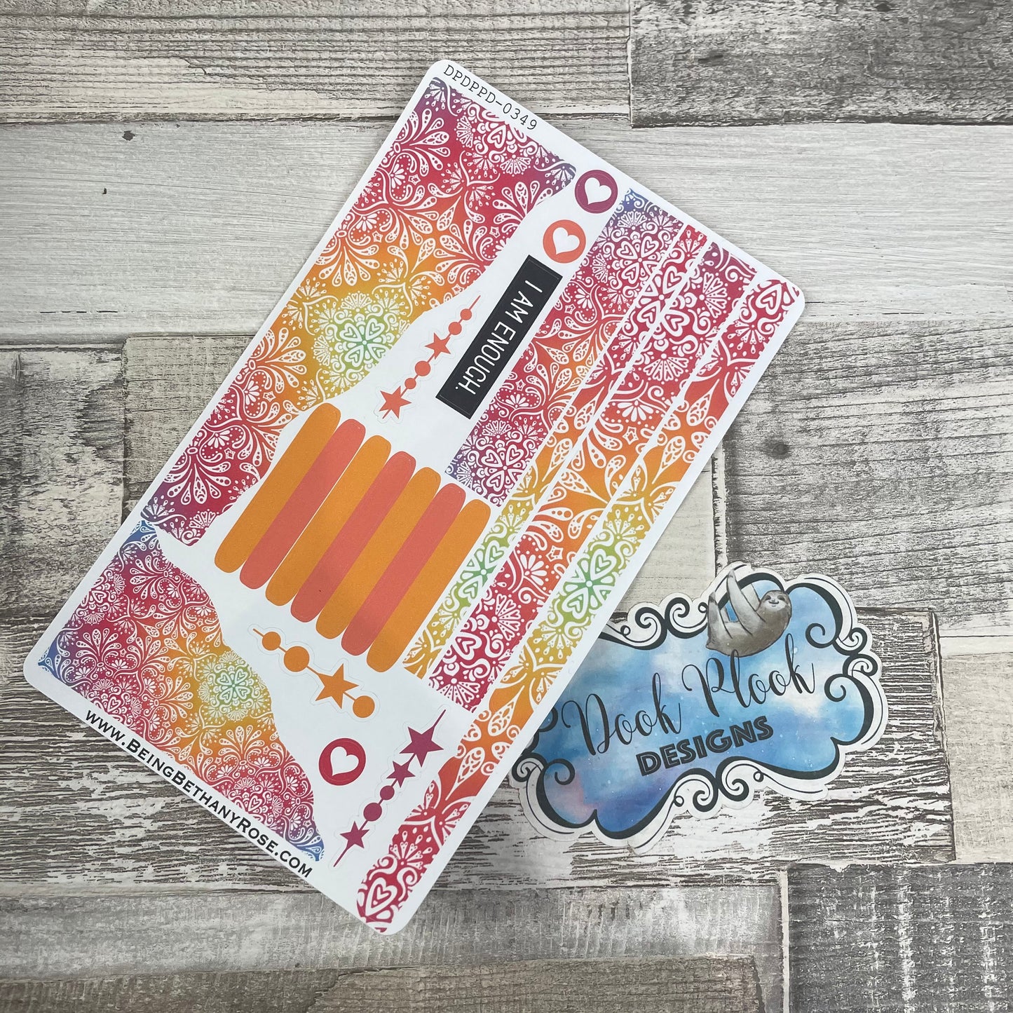 (0351) Passion Planner Daily Wave stickers - Rainbow Mandala