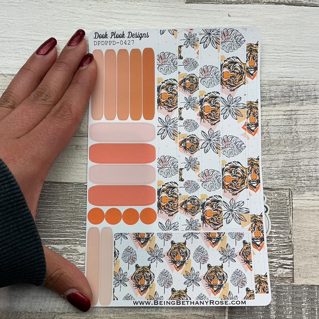 (0427) Passion Planner Daily stickers - Tiger Chops