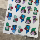 I'll bring you flowers Gonk Character Stickers Mixed (DPD-2128)