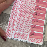 One sheet week planner stickers - Juliet Valentines (DPD2444)