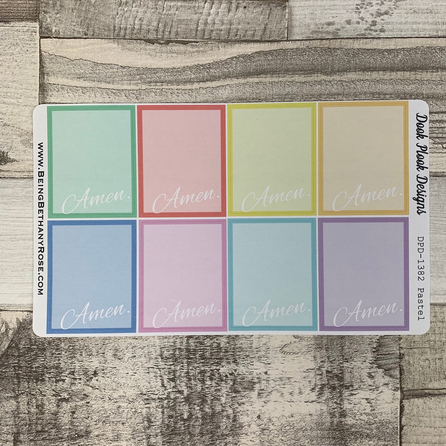 Amen / Bible Study / Prayer full boxes stickers for EC Vertical (DPD1382)