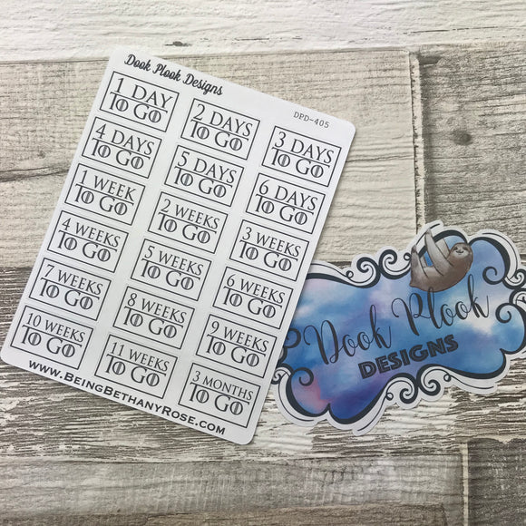 Countdown to Game of Thrones stickers (DPD405)