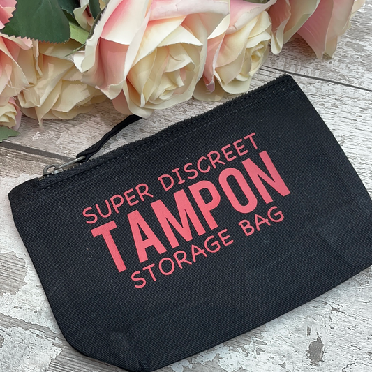 Super Discreet Tampon storage Bag - Tampon, pad, sanitary bag / Period Bag