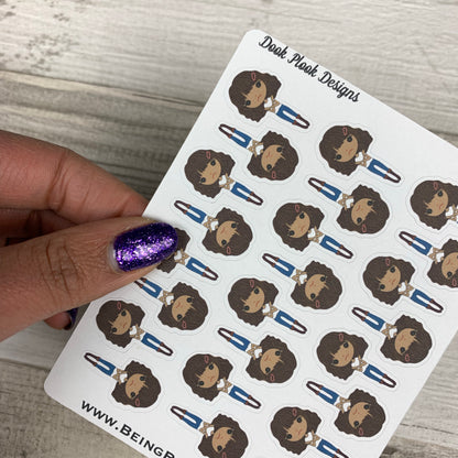 Black Woman - Nope Stickers (DPD1410)