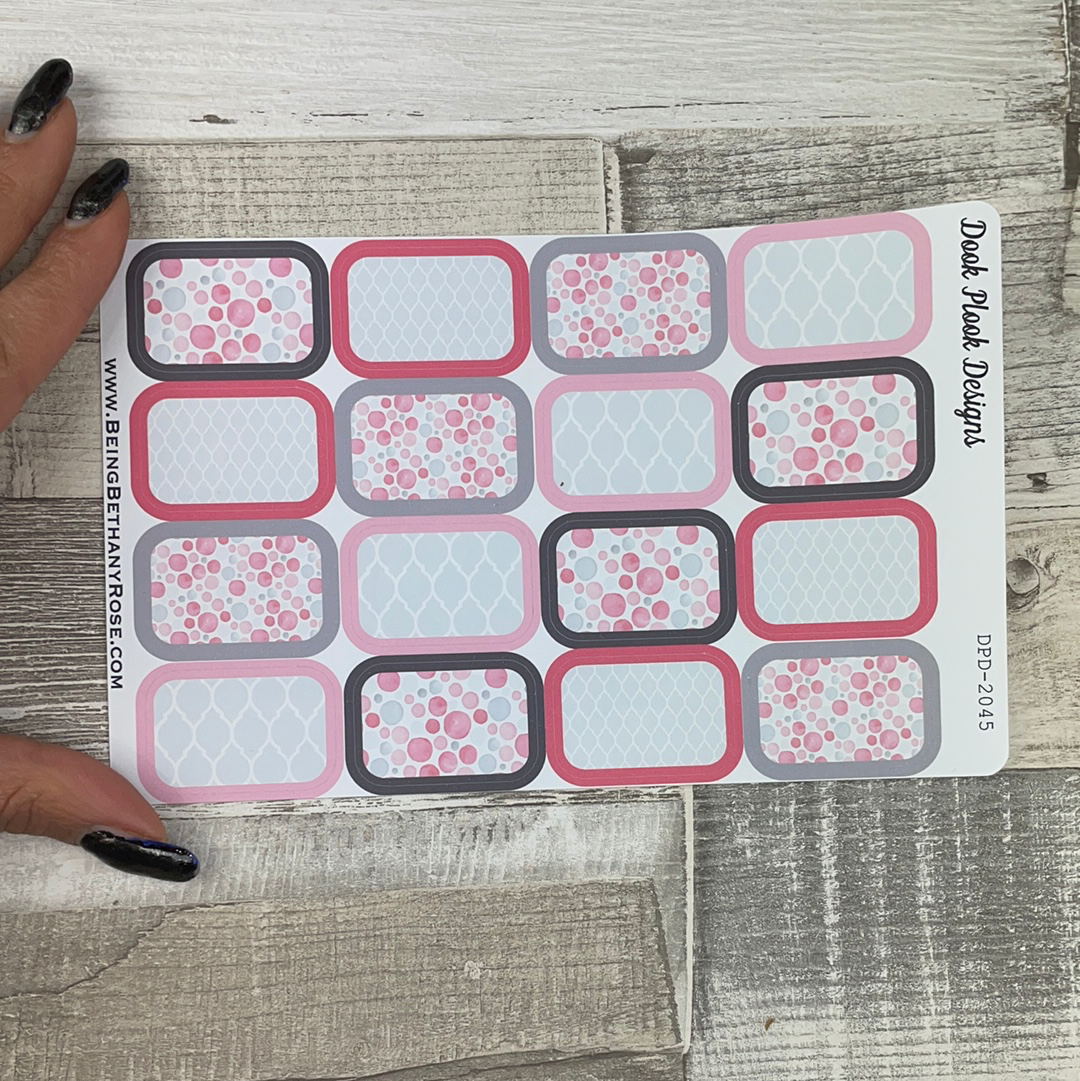 Pink Spots half box stickers (DPD2045)