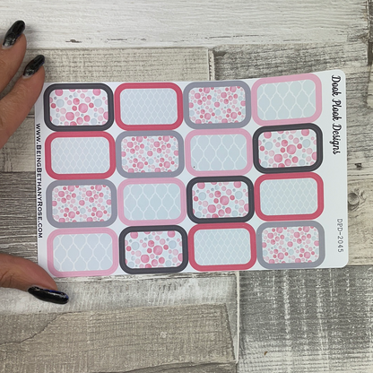 Pink Spots half box stickers (DPD2045)