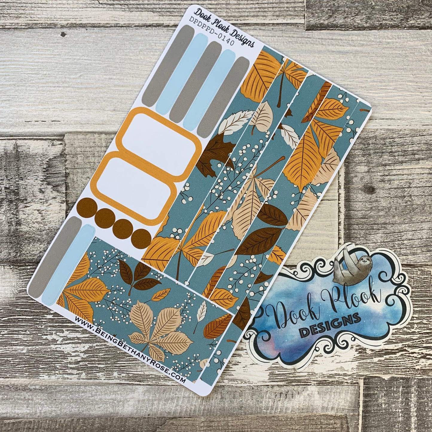 (0194) Passion Planner Daily stickers - Blue Autumn