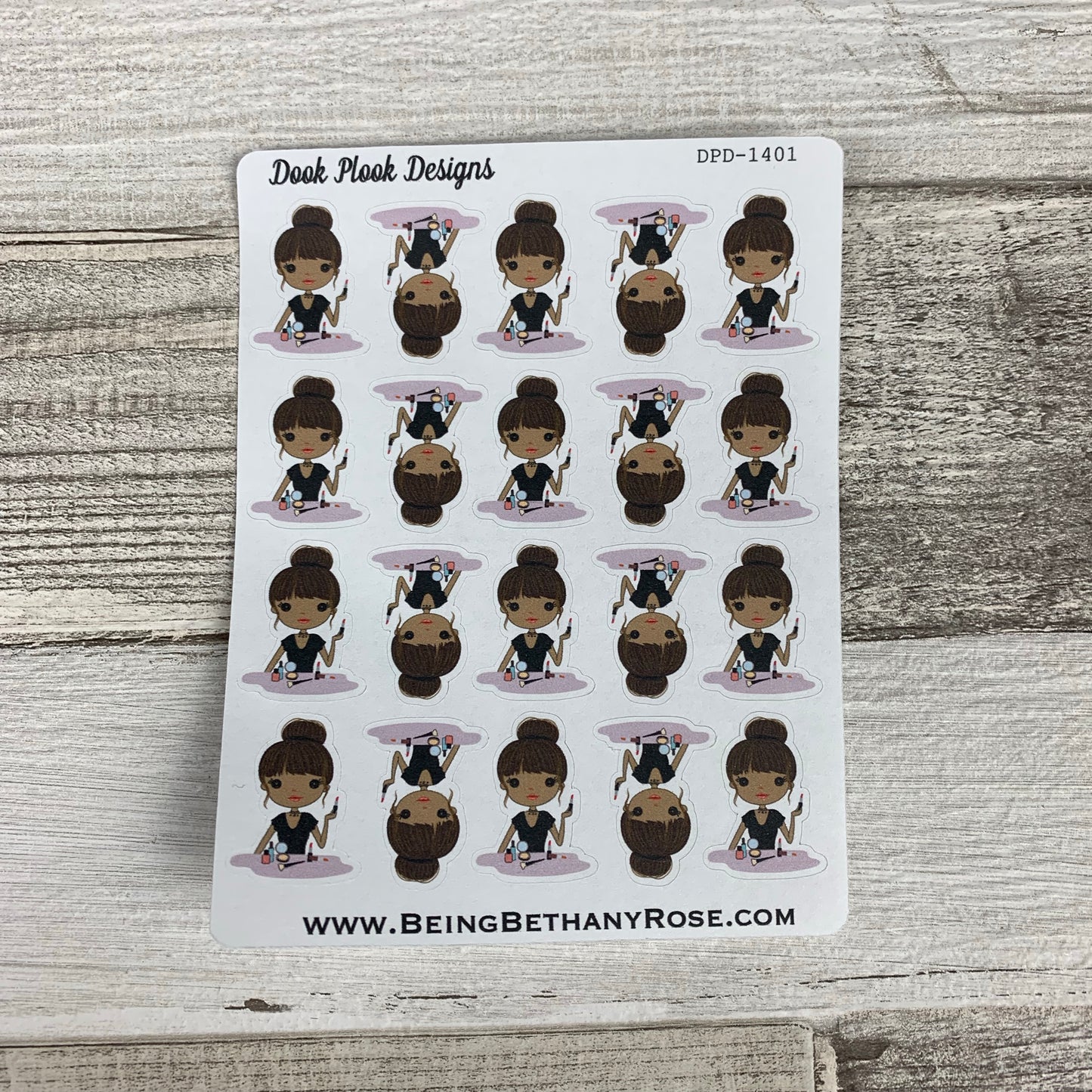 Black Woman - Beauty / Make Up Stickers (DPD1401)
