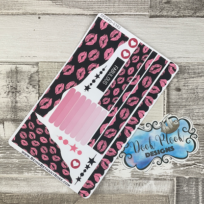 (382) Passion Planner Daily Wave stickers - Fabulous Lips