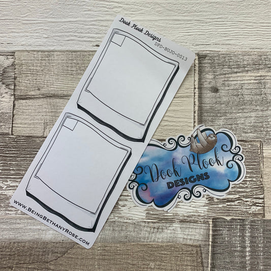 Bullet Journal Style photo box stickers (BUJO-0013)