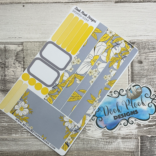 (0289) Passion Planner Daily stickers - Yellow Flower